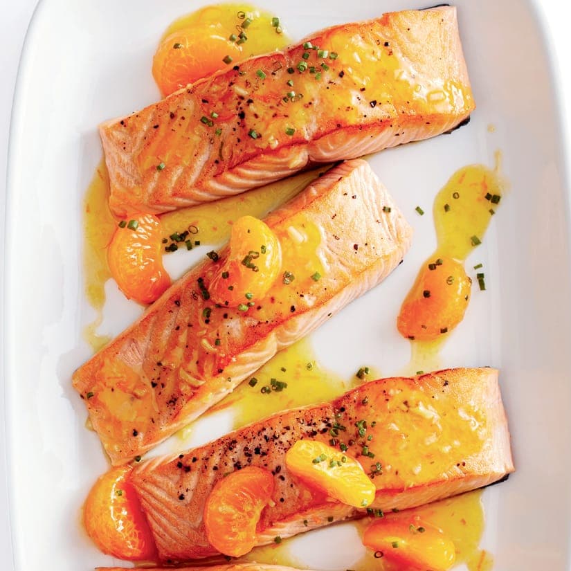 Saumon glacé à la clémentine et gingembre