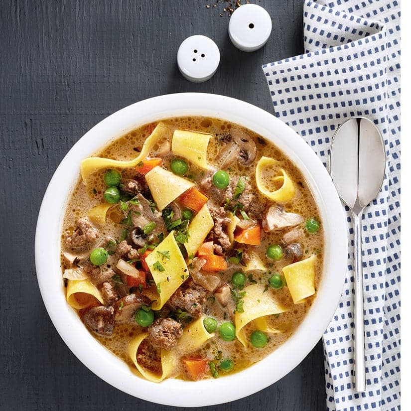 Soupe au boeuf stroganoff