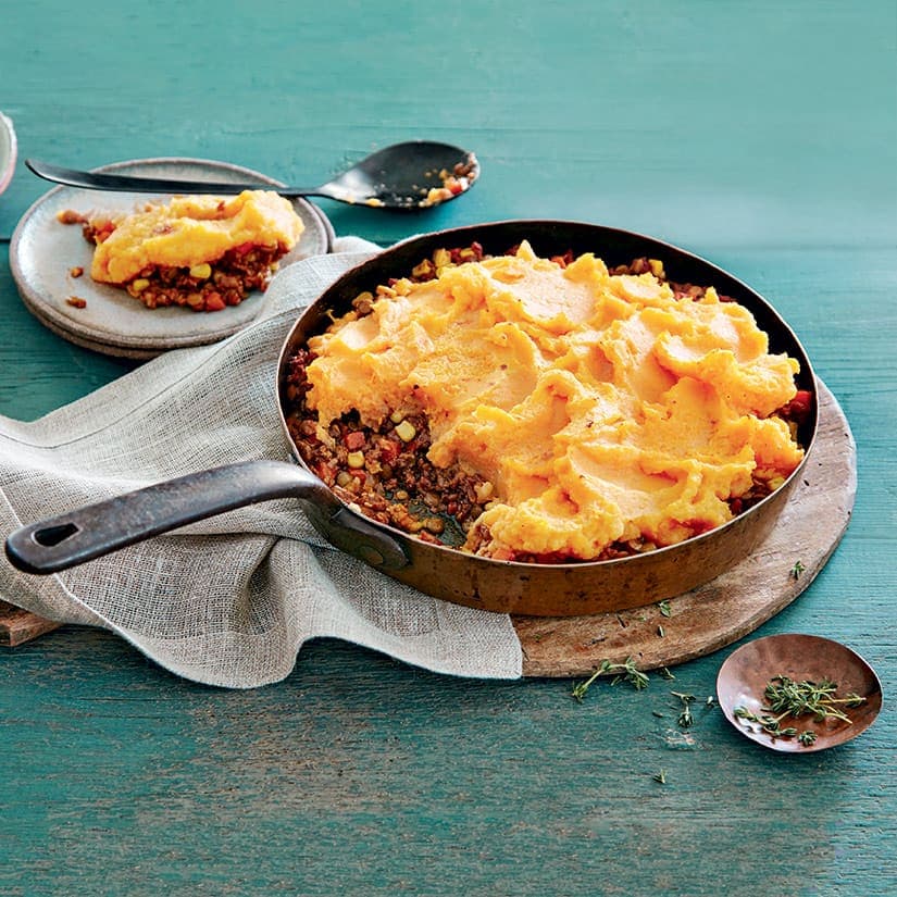 Pâté chinois aux lentilles et aux patates douces
