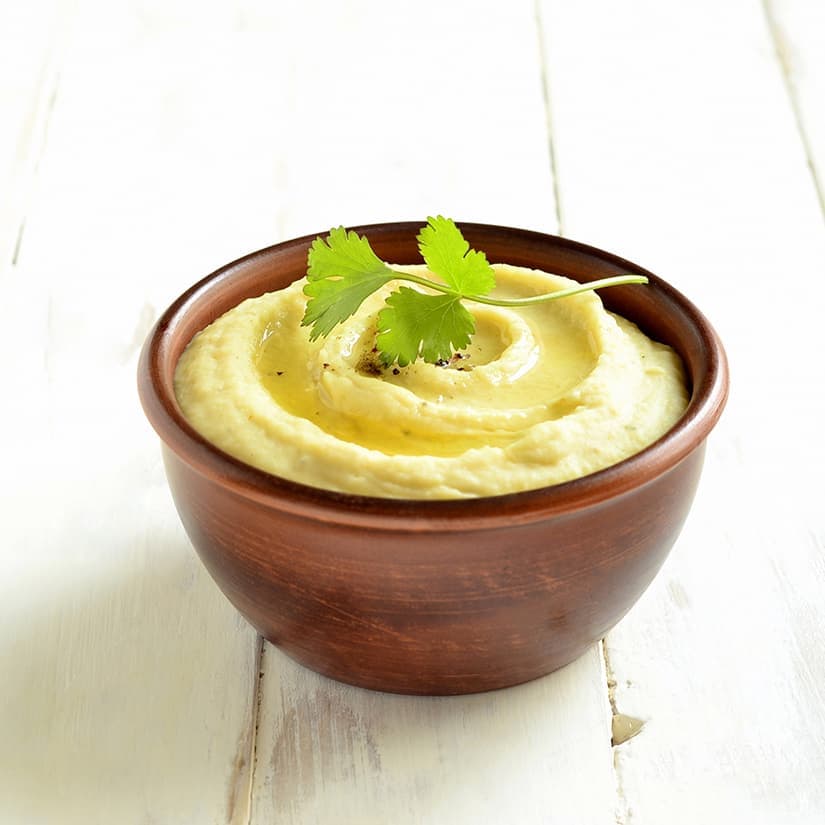 Purée de pois chiches menthe-coriandre