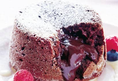 Fondants au chocolat et crème anglaise