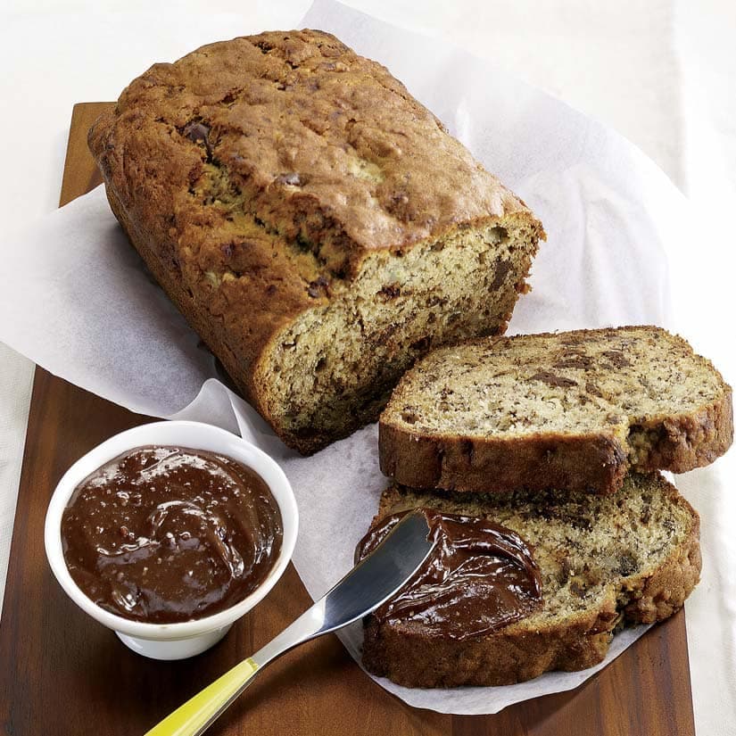 Pain aux bananes et chocolat