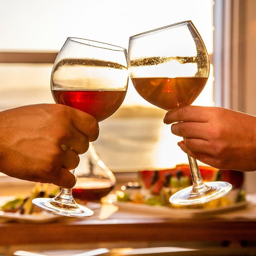 Vins rosés et rouges pour la Saint-Valentin