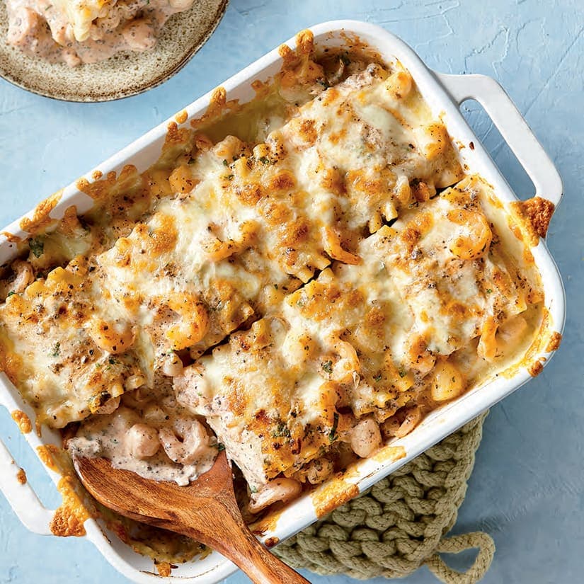 Lasagnes roulées aux fruits de mer