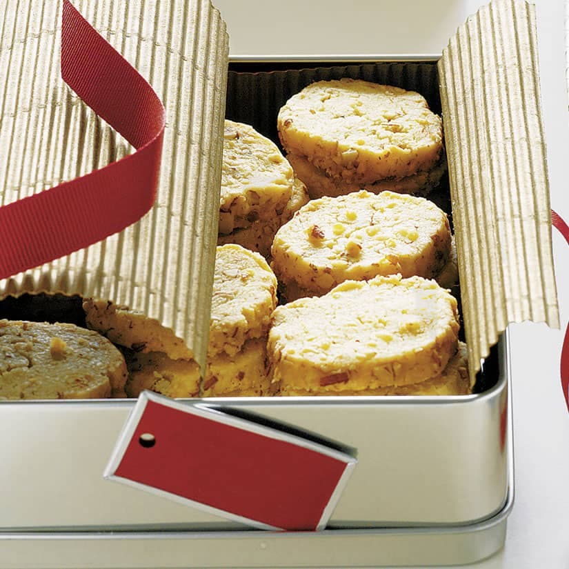 Petits sablés ronds au cheddar