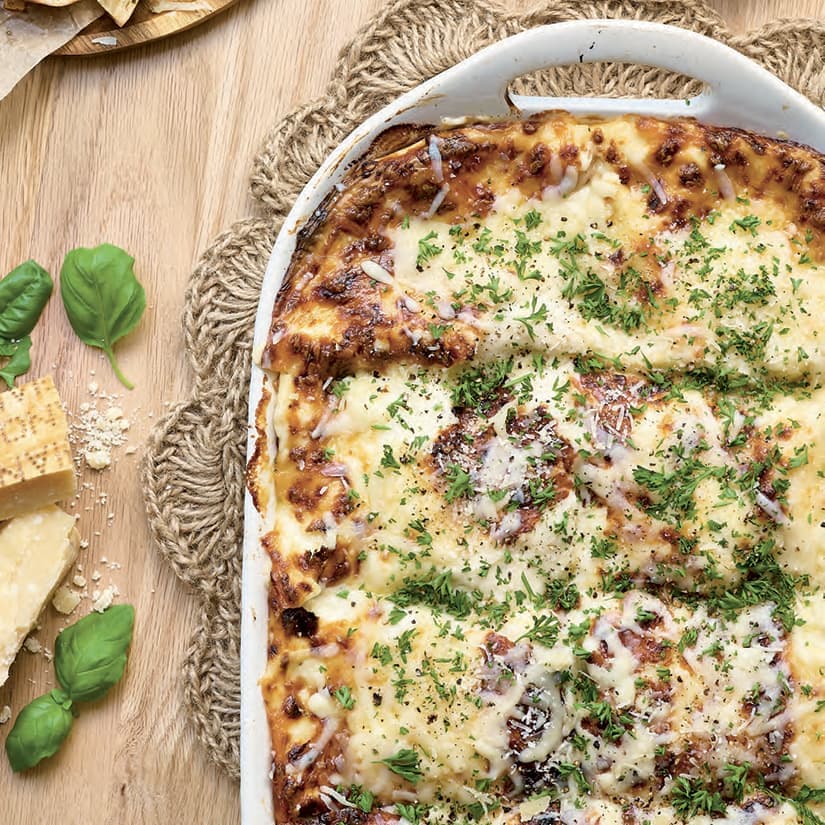 Lasagne à la courge musquée et aux saucisses