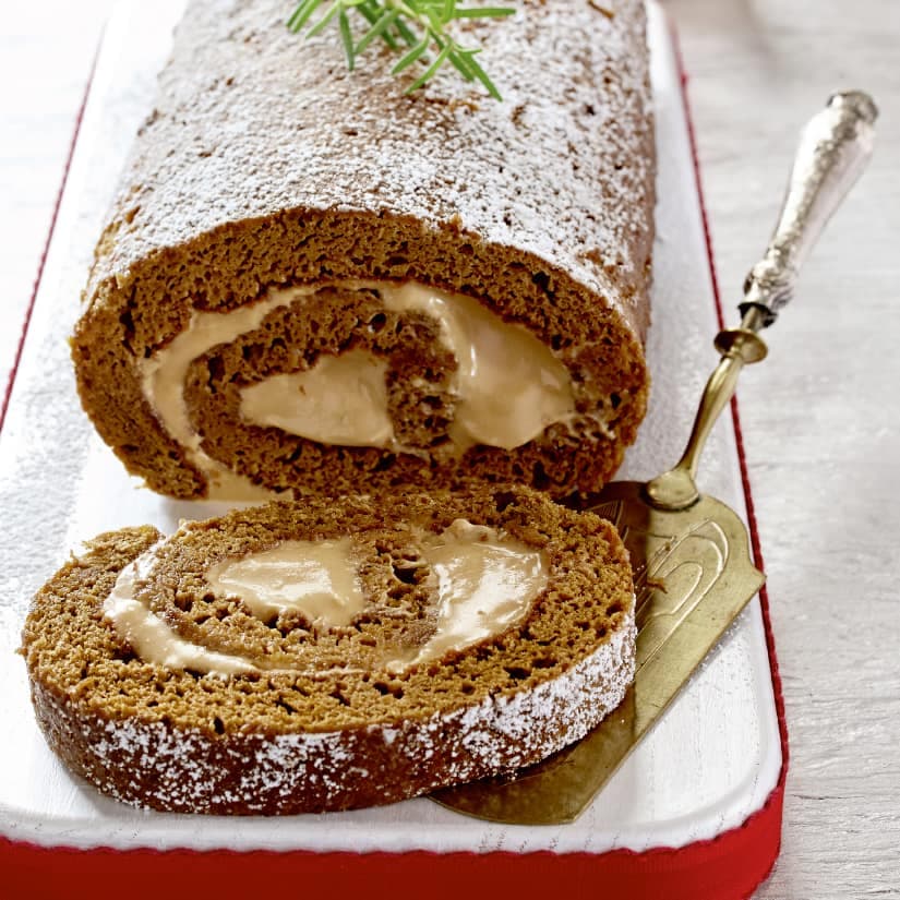 Bûche de Noël au cinq-épices et au dulce de leche