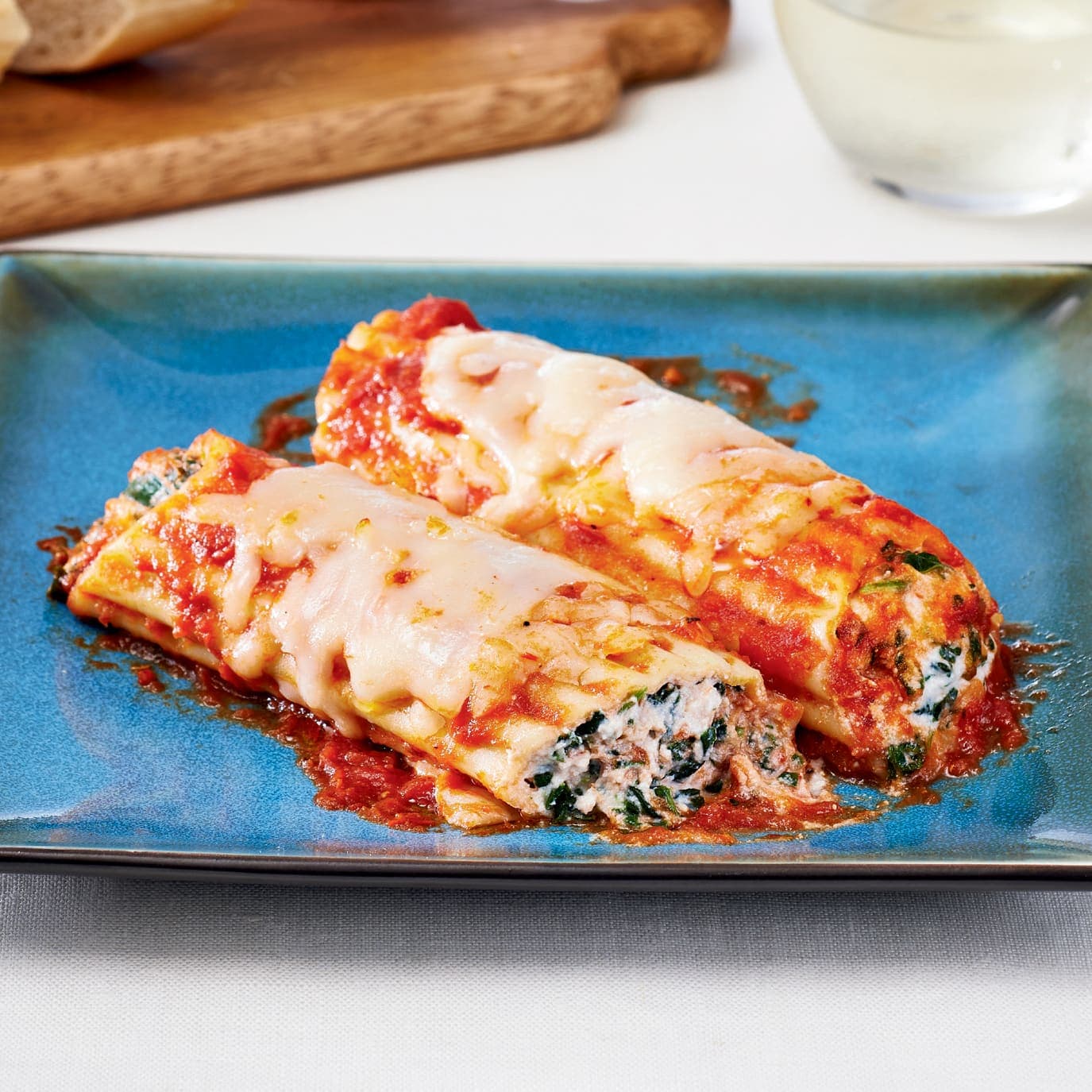 Manicottis ricotta-épinards à la mijoteuse