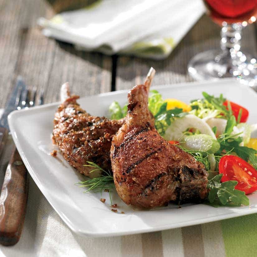 Côtelettes d'agneau à l'ail et graines de fenouil