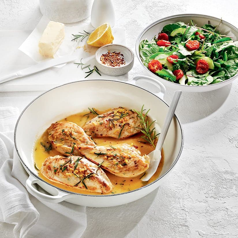 Escalopes de poulet au beurre citronné