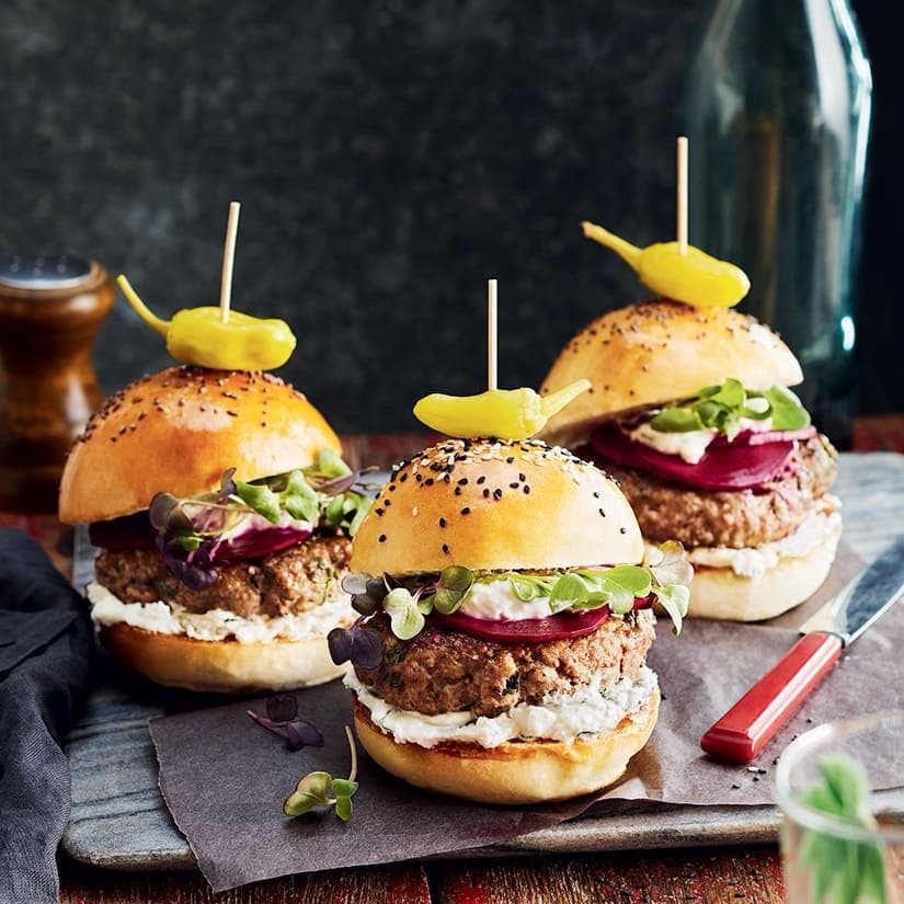 Burgers d'agneau au féta