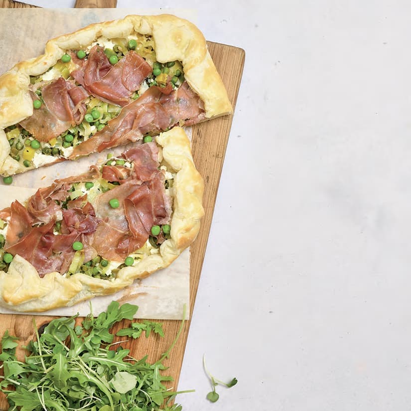 Tartes salées au chèvre et prosciutto