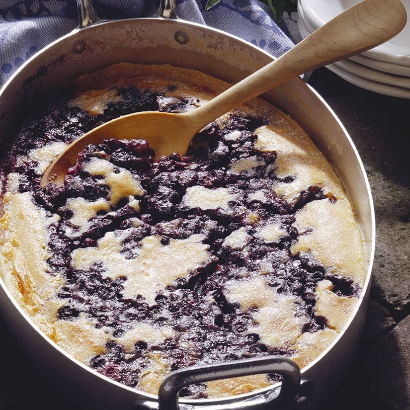 Gâteau-pouding aux bleuets à l'ancienne