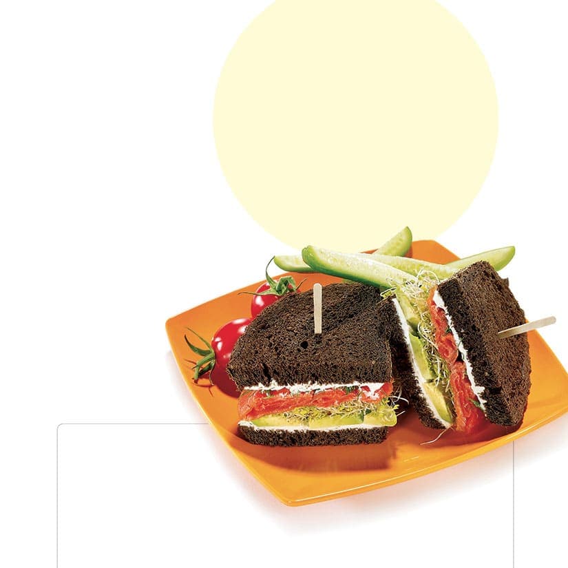 Saumon fumé sur pumpernickel