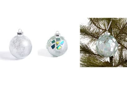 Décoration sapin: boule de Noël disco