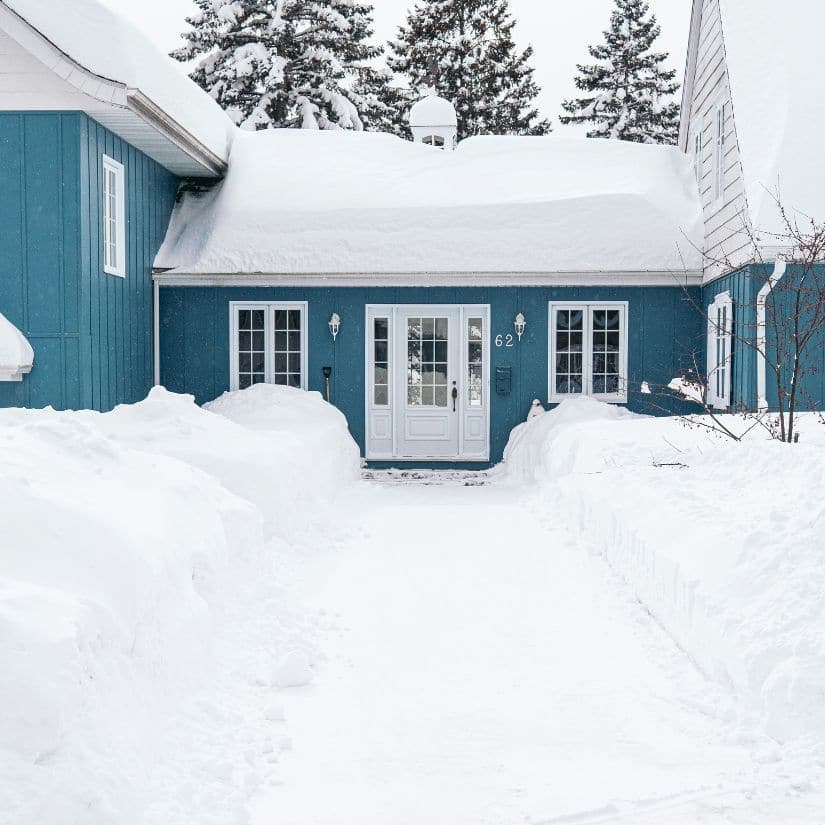 À déneiger après une tempête de neige