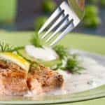 Saumon à l'huile de coriandre