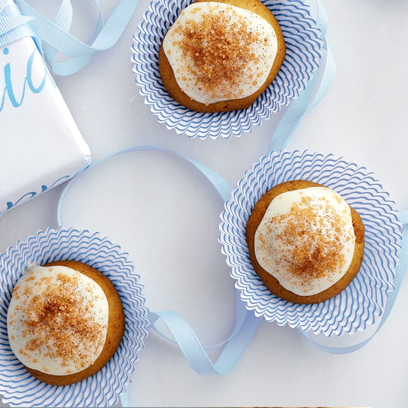 Biscuits citrouille, glaçage fromage à la crème