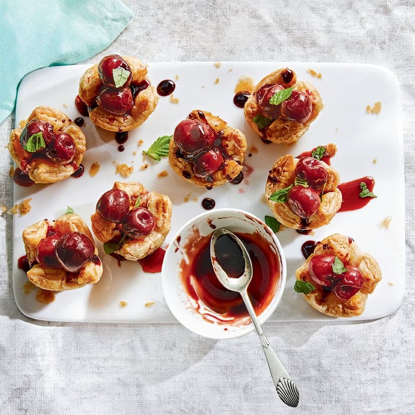 Minitartelettes cerises & vinaigre balsamique