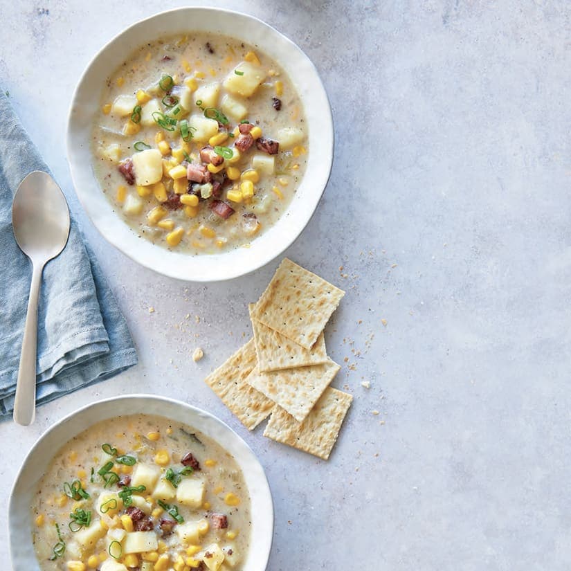 Chaudrée au maïs et au bacon