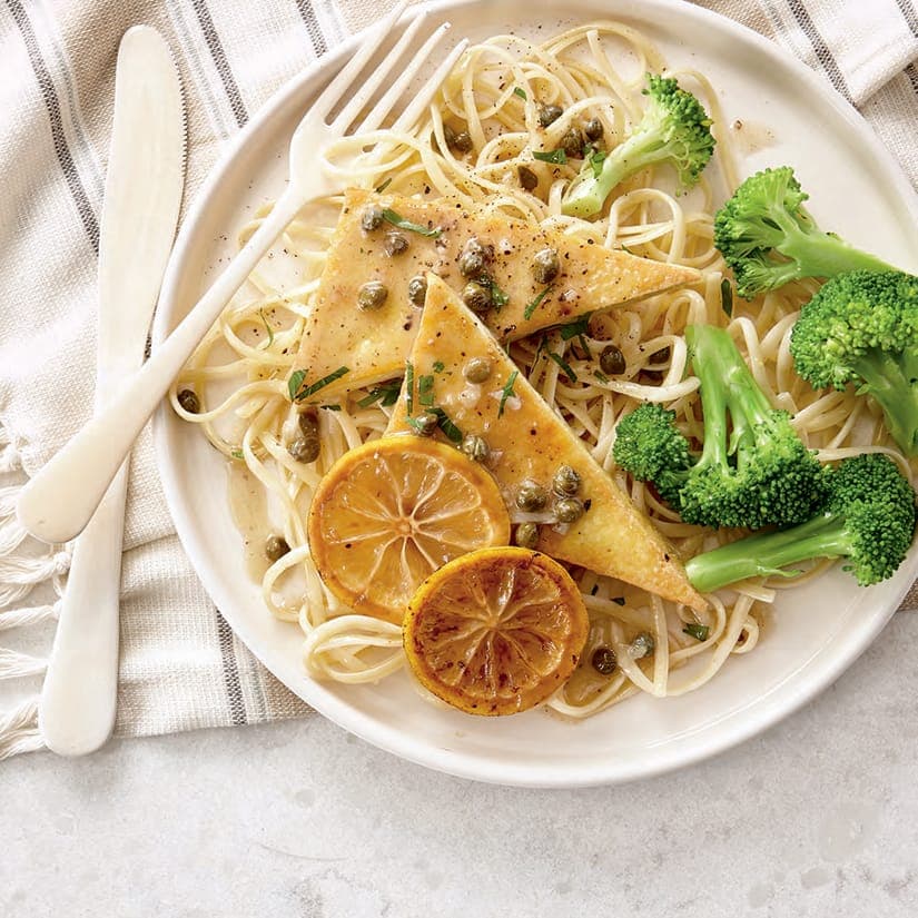 Tofu au citron et aux câpres