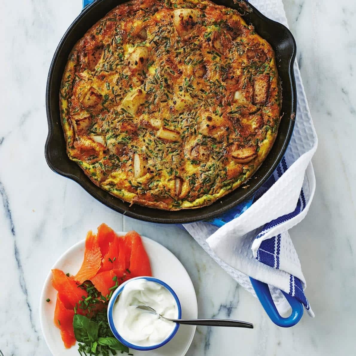 Frittata aux pommes de terre et aux fines herbes