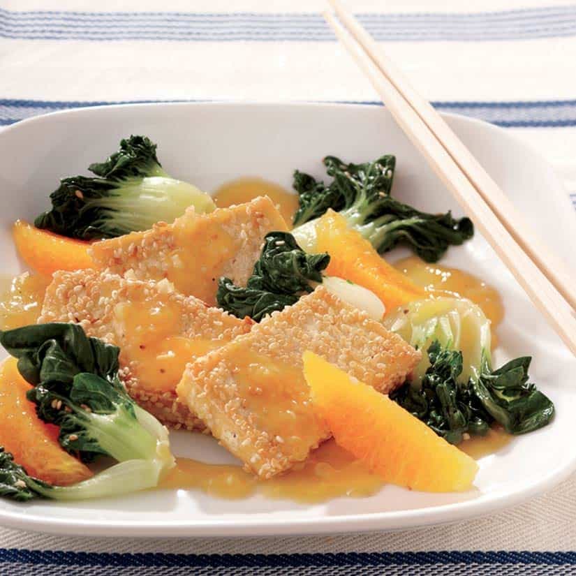 Tofu au sésame et à l’orange
