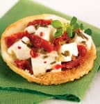 Mini-pitas au fromage feta et aux tomates séchées