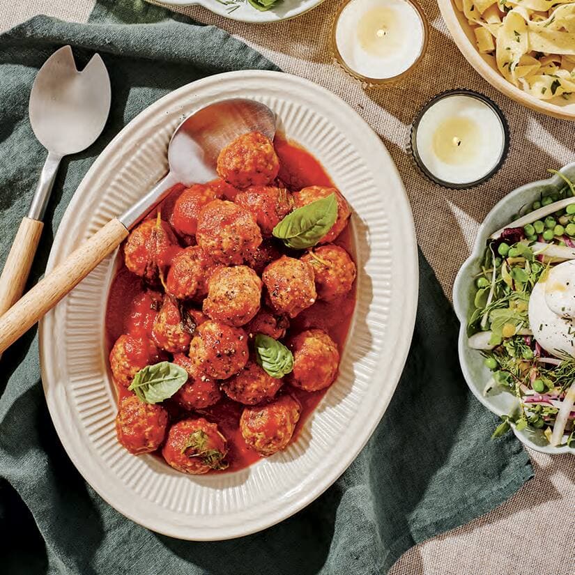 Polpettes au poulet et olives vertes