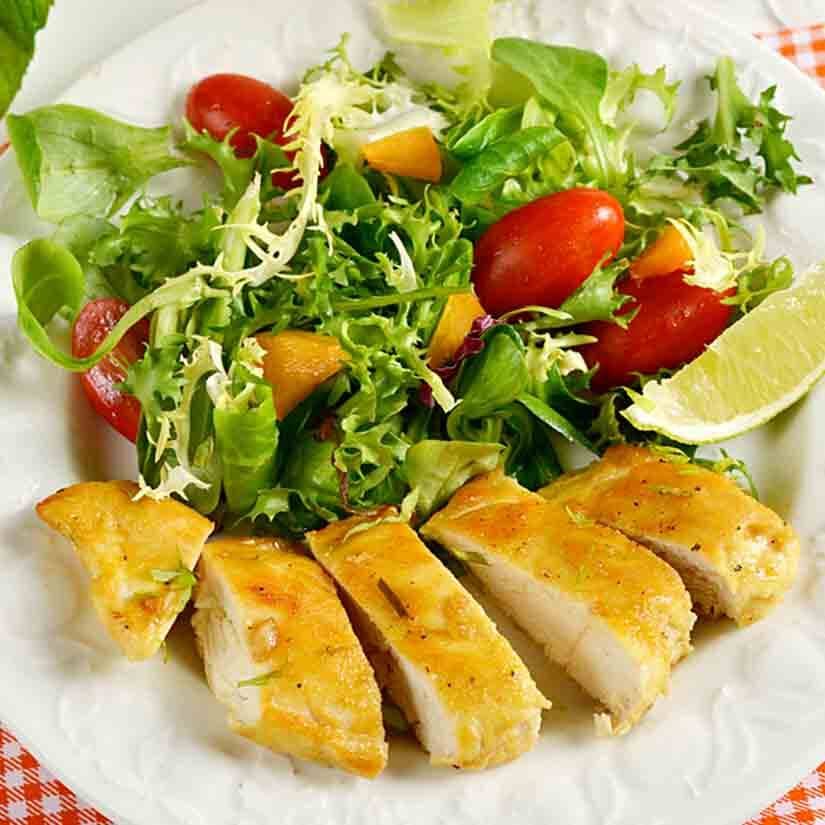 Poulet pané à la semoule de maïs