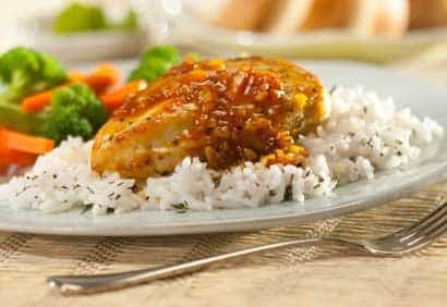 Poulet mijoté aux canneberges et à l'orange