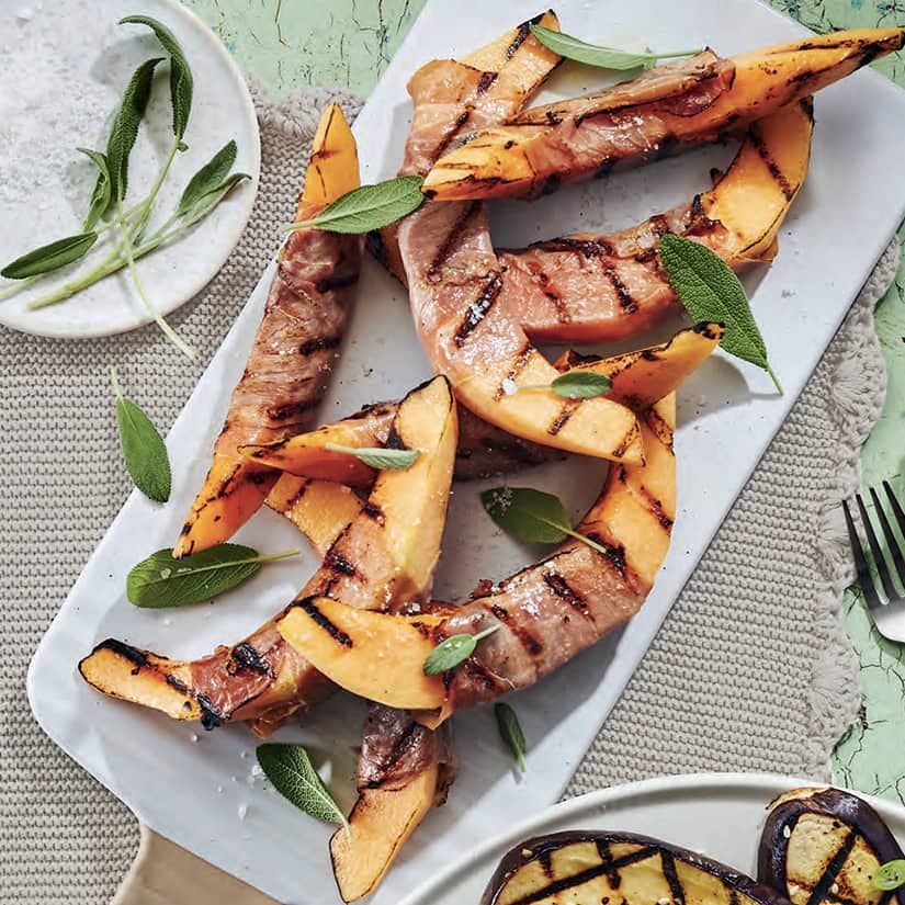 Melon et prosciutto grillés