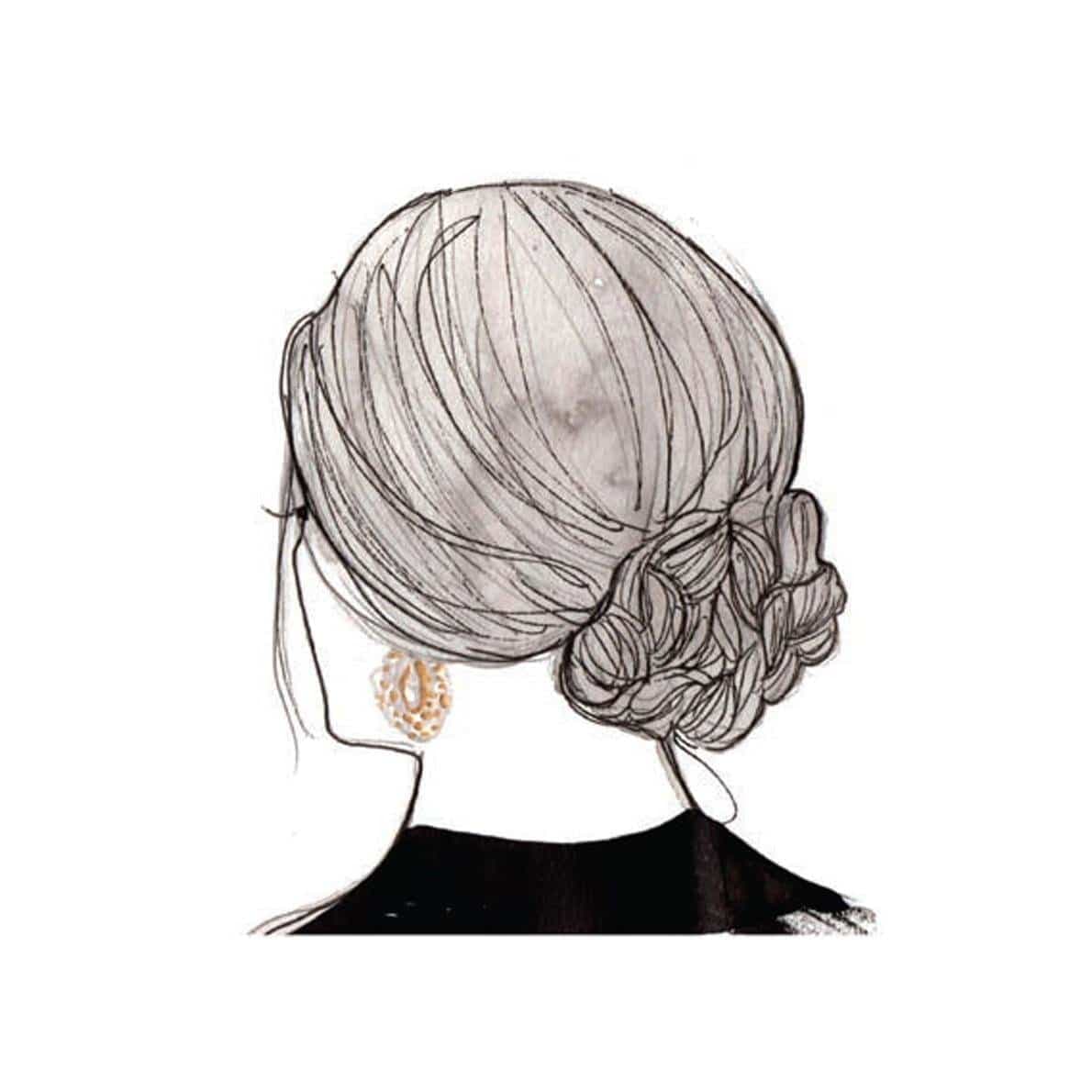 Coiffure: chignon tressé rapide en quatre étapes