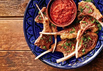 Côtelettes d'agneau aux épices grillées