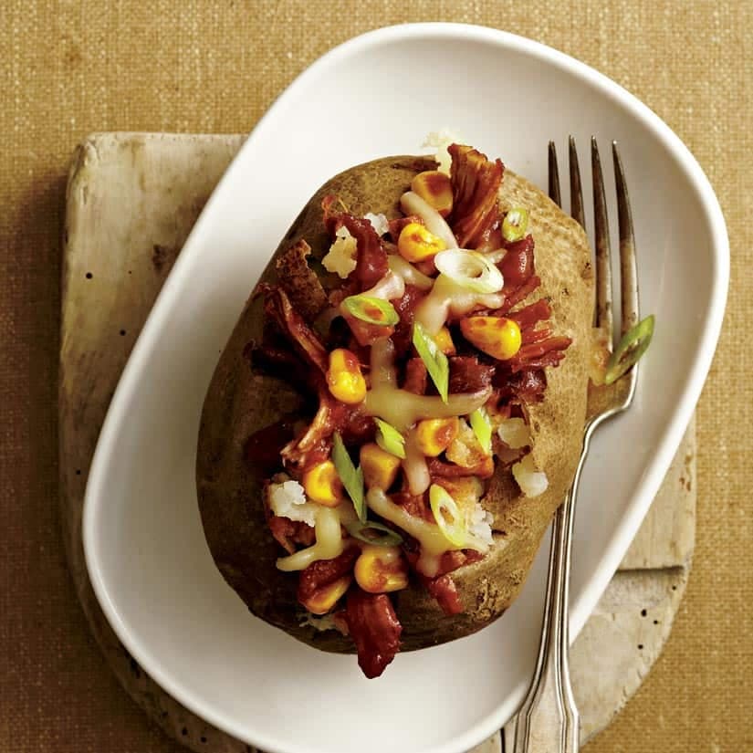 Pommes de terre farcies au porc effiloché