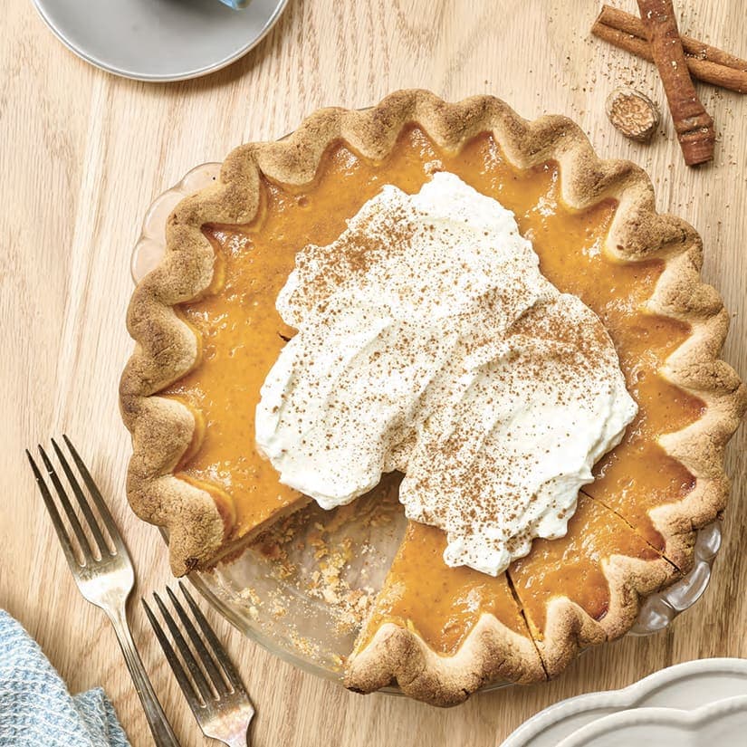 Tarte à la citrouille avec croûte de noix