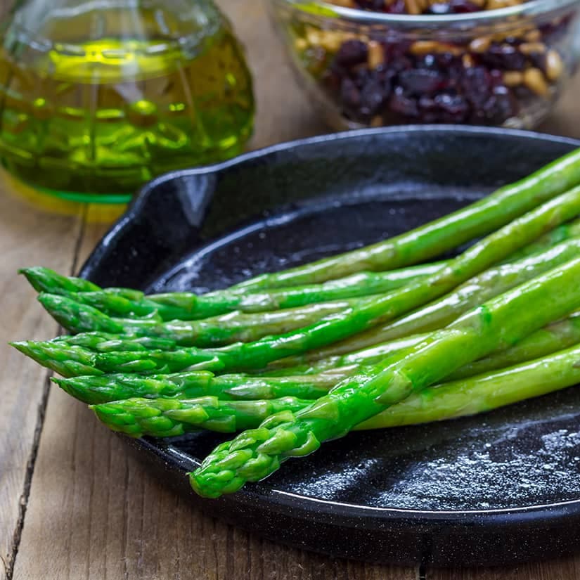 Asperges vapeur, vinaigrette balsamique