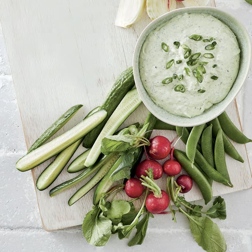 Trempette aux oignons verts