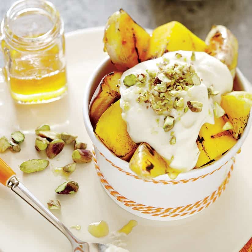 Fruits grillés, mascarpone fouetté
