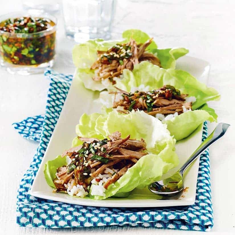 Roulades de laitue au porc à la coréenne