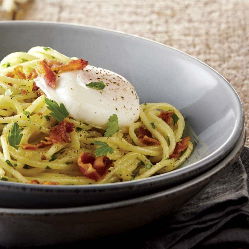 Pâtes carbonara pour le brunch