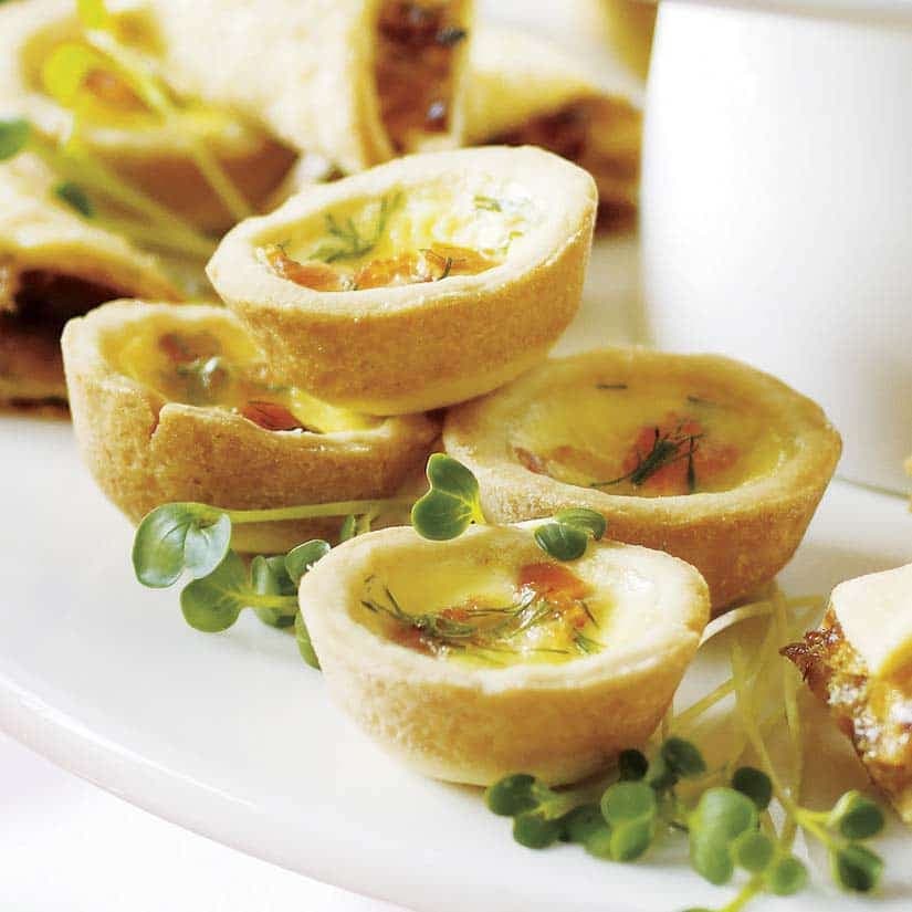 Mini-quiches au saumon fumé
