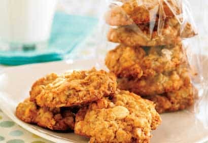 Biscuits avoine, chocolat blanc et caramel délice