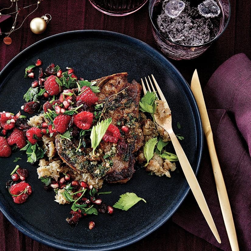 Longe de veau avec tuiles de persil