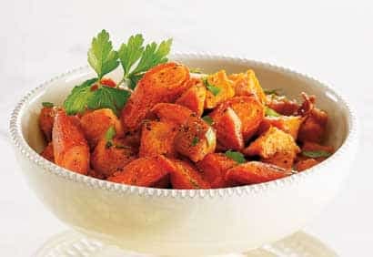 Patates douces et carottes glacées à l'érable