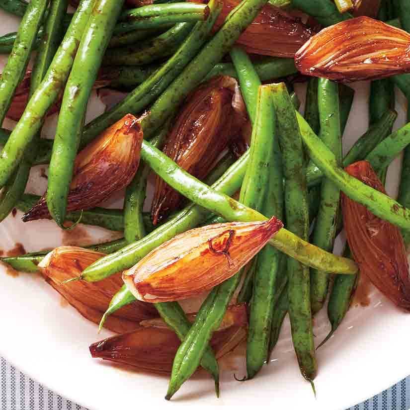 Haricots verts sautés aux échalotes