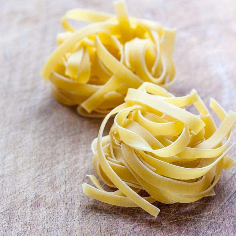 Tagliatelles lapin, sauce ail