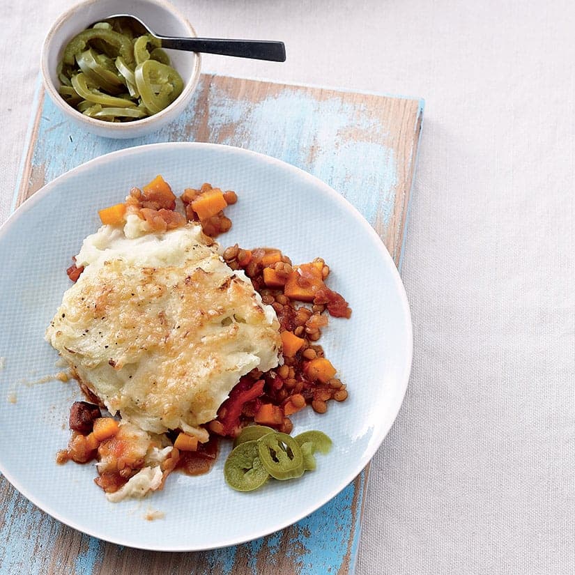 Pâté chinois lentilles et lardon