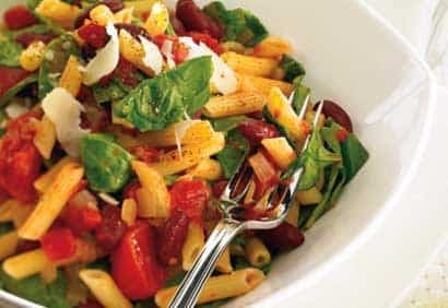 Pâtes aux haricots rouges