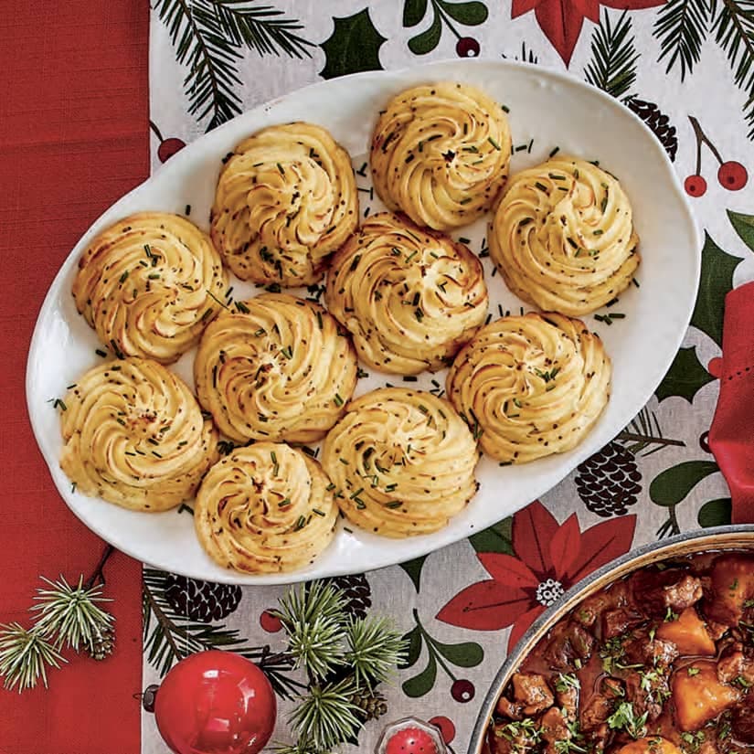 Pommes de terre duchesse au cheddar